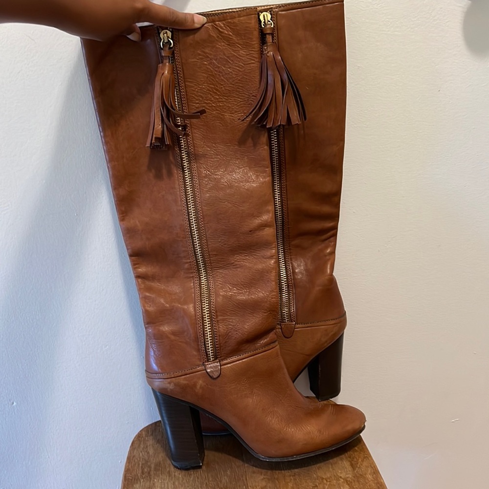 Coach Therese Tall Brown Leather Boot, 9